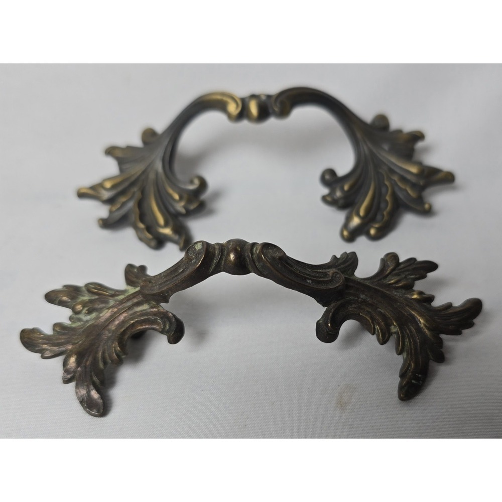 Vintage French Provincial Drawer Pull 1960's 3" Center, 4.5"‎ wide Dresser